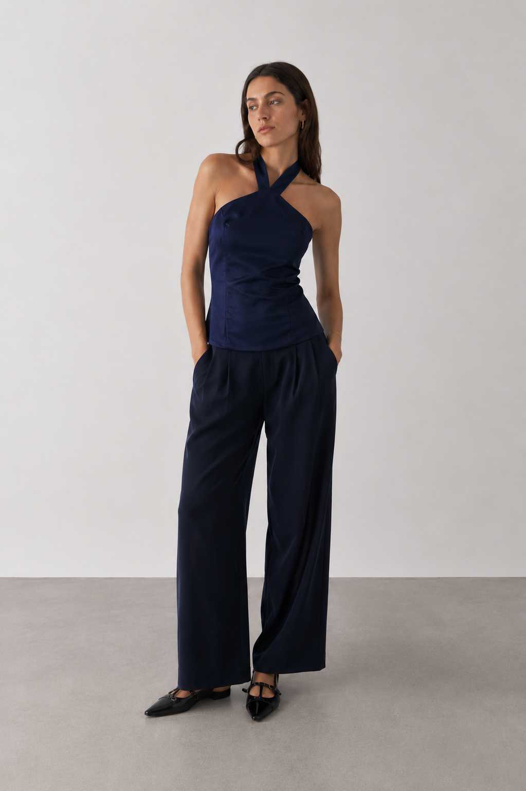 Top Rebeca azul